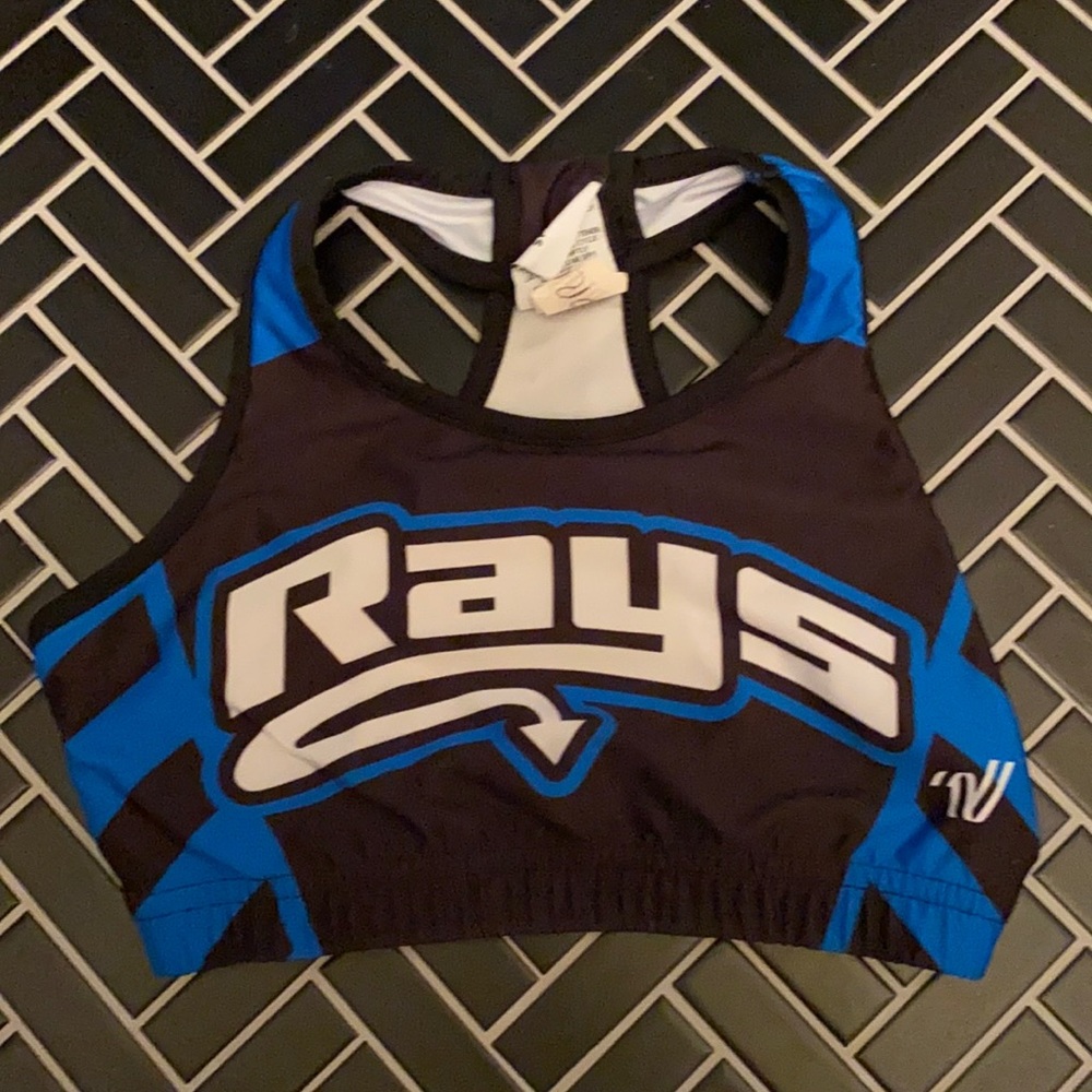 Stingrays competitive cheerleading sports bra